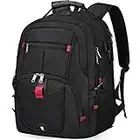 NUBILY Laptop Backpack 17.3 Inch Large Travel Backpack with USB Charging Port Water Resistant College School Rucksack Bag Computer Notebook Backpack for for Men Women,Black