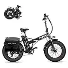 Heybike Mars Electric Bike Foldable 20" x 4.0 Fat Tire Electric Bicycle with 500W Motor, 48V 12.5AH Removable Battery and Dual Shock Absorber for Adults