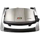 Breville Sandwich/Panini Press & Toastie Maker | 3-Slice | Non-stick-coated aluminium plates | Stainless Steel [VST025]