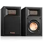 Donner Passive Bookshelf Speakers Pair, 2-Way Stereo Speakers for Home Theater/Surround Sound Speaker System with HiFi Vocal, 40W RMS 4 inch Wall Mount Wooden Speakers, Black