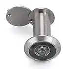 Sumnacon Peephole Door Viewer 220-Degree Spy Hole Viewer with Privacy Cover - Bore Hole Diameter 32mm, Barrel Diameter 16mm, for Thickness 34mm to 55mm Doors, Brushed Chrome Finish