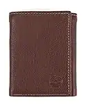 Timberland mens Genuine Leather Rfid Blocking Trifold Travel Accessory Tri Fold Wallet, Brown, One Size US