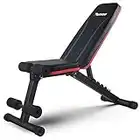 PASYOU Adjustable Weight Bench Full Body Workout Multi-Purpose Foldable Incline Decline Exercise Workout Bench for Home Gym