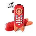 Richgv Baby Learning Remote Musical Toy Remote Control Toy with Sound, Light Early Learning Education for Toddlers Red