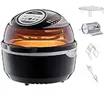 Air Fryer Halogen Oven Energy Efficient Rotisserie with Digital LCD Display, Healthy Oil Free Low Fat Cooking, 10L 1300W & 6 Accessories by Cooks Professional (With Standard Accessories)