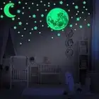 LUMOSX Glow in The Dark Stars for Ceiling Decor - Glow in The Dark Stickers of Ceiling Stars w/Bonus Moons | Glowing Star Decal Decoration, Star Ceiling for Kids Room Decor Kids Wall Decor