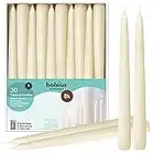 BOLSIUS 30 Count Household Ivory Taper Candles - 10 Inches - Premium European Quality - 8 Burn Hours - Bulk Pack Unscented Dripless and Smokeless Home Décor, Restaurant, Wedding, & Party Candlesticks