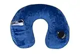 Travelon Deluxe Pillow, Cobalt, ﻿INFLATED 15 x 5 x 4 DEFLATED 17.25 x 5.25