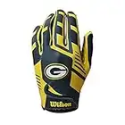 Wilson Guantes NFL TEAM SUPER GRIP, Talla única para jóvenes, Silicona/licra elástica