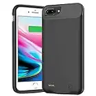 YINGYKJ Battery Case for iPhone 4h Portable Battery Pack Rechargeable Smart Charger Case Compatible with iPhone 6 Plus/6s Plus/7 P4ery Case (Black)