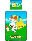 Halantex Pokemon Bett Set Baumwolle Bettbezug 140x200cm Und Kissenbezug 70x90cm Original