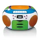 Lenco SCD-971 - Radio Infantil con Reproductor de CD y Reproductor de CD (Reproductor de Casete, Altavoz estéreo, Conector para Auriculares, Memoria de Pista), Multicolor