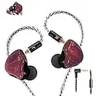 Moniteurs intra-auriculaires, écouteurs filaires, double pilote avec câble amovible MMCX, moniteurs intra-auriculaires isolants du bruit pour musiciens, casque de sport, stéréo Hi-Fi, violet