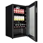 Cookology BC96BK Under-Counter Fridge, 93 Litre Beer, Wine and Drinks Fridge with Adjustable Temperature Control, LED Light, Suitable for Cans and Bottles, Energy Efficient - in Black