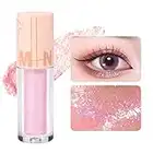 Geeneiya Glitter Eyeshadow Liquid Eyeshadow Korean Makeup Purple Pink Glitter Eyeliner, Pigmented, Long Lasting, Quick Drying, Loose Glitter Glue for Crystals EyeMakeup (Romantic Purple Pink 04)