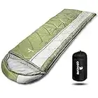 COVACURE Sleeping Bag, 220 * 80cm Ultra Warm Sleeping Bags for Adults Kids, Compact Outdoor Sleeping Bags for Camping with Portable Compression Bag