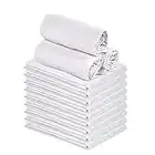 TALVANIA Flour Sack Towels – White Kitchen Dish Towels – 12 Pack – 28 x 28 Inches – Soft Absorbent Tea Towel – 100% Cotton Ring Spun Bar Towels – Lint Free