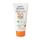 Corine de Farme | Crème Protectrice SPF50 UVA-UVB | Soin Solaire Visage et Corps au Monoï | Formule Clean Beauty Résistante à l’Eau | Format Pocket 50ml