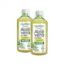 Equilibra Integratori Alimentari, Aloe Vera Extra 99,5%, Integratore Aloe Vera da Bere Puro o Diluito, Aloin Free, Detox, Pura Polpa, Senza Aggiunta di Acqua, Prodotto Vegano, 2 Pezzi da 1 Litro