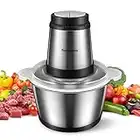 Narcissus Food Processor, 500W Professional Meat Grinder Chopper for Meat & Vegetable, 8-Cup 2L Capacity, Quick Chopping and Mixing Meats, Vegetables & Fruits, with a Scraper