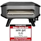 COZZE® Gas Pizza Ofen mobiler Pizzaofen Pizzastein Gasgrill bis 400°Grad regelbar mit 34x34 cm Pizzastein tragbar Terrasse Balkon Test "SEHR GUT"