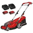 Einhell Power X-Change 36/37 Cordless Lawnmower With Battery (x2) and Charger (x2) - 36V, 37cm Cutting Width, 45L Grass Box, 6 Cutting Heights - GE-CM 36/37 Li Battery Lawn Mower