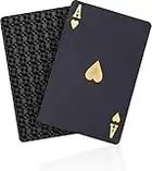 ACELION Cool Plastic Playing Cards, Deck of Cards, Waterproof Playing Cards Poker Cards for Gift Party Game (Black Diamond)