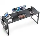 ODK 63 inch Super Large Computer Writing Desk Gaming Sturdy Home Office Desk, Work Desk with A Storage Bag and Headphone Hook, Black