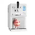 Klarstein Sweet Sundae - Máquina de helados, Por compresión, Hasta 900 g, 200 W, Enfriamiento de 3h, Capacidad 1,5 L, Limpieza automática, Sistema de dispensación, Embudo, Pantalla LCD, Blanco