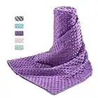 Acdyion Weighted Blankets Removable Duvet Cover for Adults Queen Size (60"x80"),Heavy Blanket Duvet Cover with Soft and Comfort Minky with 8 Ties,Machine Washable Soft Weighted Blanket Cover (Purple)