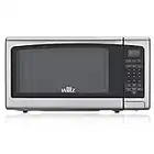 Willz WLCMJ411S2-10 Countertop Microwave Oven, 6 Cooking Programs, LED Lighting Push Button, 1.1Cu.Ft, Stainless Steel