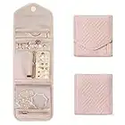 bagsmart Schmuck Organizer Tasche Reise Schmuckaufbewahrung für Ringe, Ohrringe, Halsketten, Uhren, Mini Size Rosa