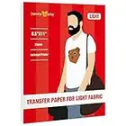 Inkjet Iron on Transfer Paper for White& Light T-Shirts, 8.5x11 Heat Transfer Paper for Inkjet Printer- Pack of 10 Sheets