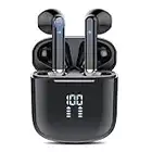 Cuffie Bluetooth 5.3, Auricolari Bluetooth con 4 Mic, Cuffie Wireless In Ear HiFi Stereo, Ricarica Rápida USB-C, Cuffie Senza Fili IPX7 Impermeabile Cuffiette Bluetooth Controllo Touch, Display LED