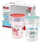 NUK Magic Cup vaso aprendizaje bebe | +8 meses | 230 ml | Borde a prueba de derrames de 360° para beber desde cualquier lado | A prueba de fugas | Sin BPA y lavable | Cangrejo (rojo) | 2 unidades