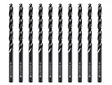 DelitonGude 5/32 inch HSS M35 Cobalt Twist Drill Bits,High Speed Steel,Pack of 10，Suitable for Hard Metals, Stainless Steel, Cast Iron and Other Hard Material(5/32inch)