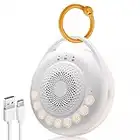 Machine à bruit blanc bébé portable avec lumière, musique pour endormir, 24 sons relaxants, batterie rechargeable, minuteur pour enfants et adultes