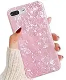 Hishiny Custodia iPhone 7 Plus, Cover iPhone 8 Plus, [Trama di Conchiglie] Custodia Protezione in Morbida Silicone TPU [Anticaduta, Antiscivolo] Case per iPhone 7 Plus/8 Plus (Rosa)