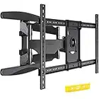 Invision Ultra Strong TV Wall Bracket Mount Double Arm Tilt & Swivel for 37-75 Inch (94-190.5cm) LED LCD OLED Plasma & Curved Screens - Up to VESA 600mm(w) x 400mm(h) - Max Load 50kg (HDTV-DXL)