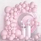 Palloncini Rosa 105 Pezzi Palloncini Rosa Pastello Kit Arco Ghirlanda, Palloncini In Lattice Rosa Baby 5 10 12 18 Pollici Palloncino Rosa Chiaro per Compleanno Battesimo Matrimonio Decorazioni