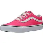 Vans Men's Old Skool Sneaker, (Neon) Knockout Pink/True White, Size 5.5