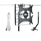 Five Star Antenna HDTV 4V multi-direzionale, portata fino a 150 miglia, UHF/VHF, interno, sottotetto, esterno, radio FM 1080P 4K Ready (standard Plus J Pole)