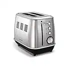 Morphy Richards 224406 Evoke 2 Slice Toaster, 7 Variable Browning Settings, Removable Crumb Tray, Reheat/Frozen/Cancel Function, Wide Slots for Bagels & Crumpets, Neat Cord Storage, Stainless Steel