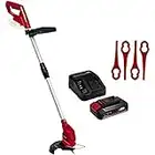 Einhell Akku-Rasentrimmer GC-CT 18/24 Li Power X-Change (Li-Ion, 18 V, 24 cm Schnittbreite, 8500 min^-1, Teleskop-Führungsholm, Flowerguard, inkl. 20 Kunststoffmesser, inkl. 2,5 Ah Akku und Ladegerät)