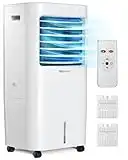 Pro Breeze 4-in-1 Air Cooler with 10 Litre Capacity, Remote Control, 3 Fan Speeds & LED Display. Powerful Evaporative Air Cooler with Built-in 7.5 Hour Timer & Automatic Oscillation for Home & Office