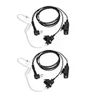 Earpieces for Motorola Walkie Talkies with Mic 2 Pin Acoustic Tube Headset and PPT for CP200 GP2000 CLS1450 CLS1100 (2 Packs)