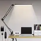 BIENSER Schreibtischlampe LED Klemmbar, 1100LM Schwenkarm Architektenlampe, Büro Tischlampe mit 3 Farb und 10 Helligkeitsstufen, Augenschutz Klemmlampe, Memory-Funktion, Inklusive 5V/2A Netzstecker