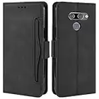 HualuBro Funda para LG Q60 / LG K50, Funda Libro de Premium PU Cuero con Ranura para Tarjetas y Billetera Flip Cover Magnético Carcasa para LG Q60 / LG K50 Case, Negro