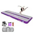 WelandFun Air Mat Tumble Track 10ft/13ft/16ft/20ft Inflatable Gymnastics Tumbling Mat 4/6/8 inchs Thickness Mats for Home Use/Gym/Yoga/Training/Cheerleading/Outdoor/Beach/Park wih Electric Air Pump