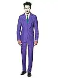 SUITMEISTER Men's Costume - The Joker DC Character Slim Fit Suit - Purple - Size L